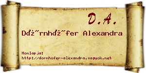 Dörnhöfer Alexandra névjegykártya