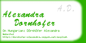 alexandra dornhofer business card