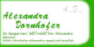 alexandra dornhofer business card